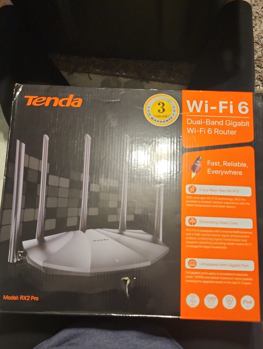 Tenda RX2 Pro Wi-Fi 6 Dual-Band Gigabit Router